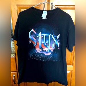 Mens large short sleeve T-shirt Styx North American Tour-EUC